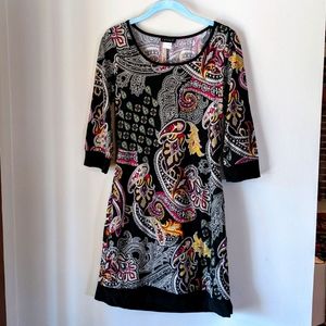 Paisley three quarter length dress